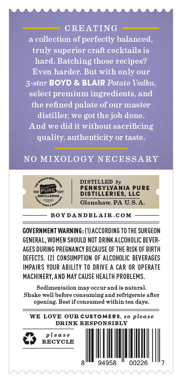 the LAVENDER MARTINI