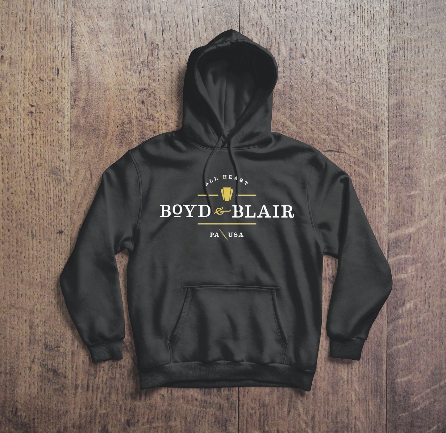 Boyd & Blair Pullover Hoodie in Black