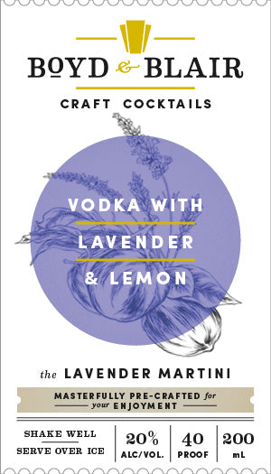 LAVENDER MARTINI FLASK 4-PACK